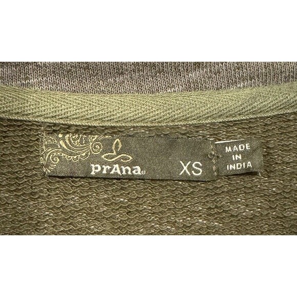 prAna Womens Calexa Tunic Sweater Sz XS Heather Green Pullover Active Pockets - Picture 15 of 15